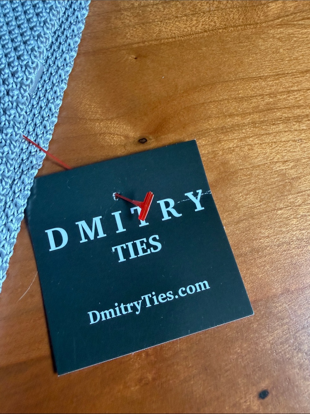 Knitted Silk Light Grey Tie -- DMITRYMade in Italy - Picture 3 of 5